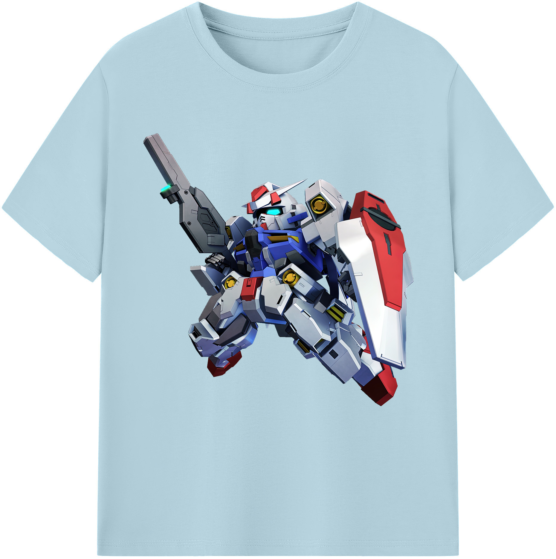 （画像用） 機動戦士ガンダム Mobile Suit Gundam 綿100％半袖Tシャツ（フロントプリント）